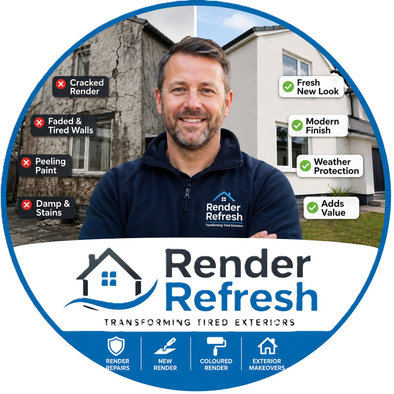 Refresh your render with a new wall coating